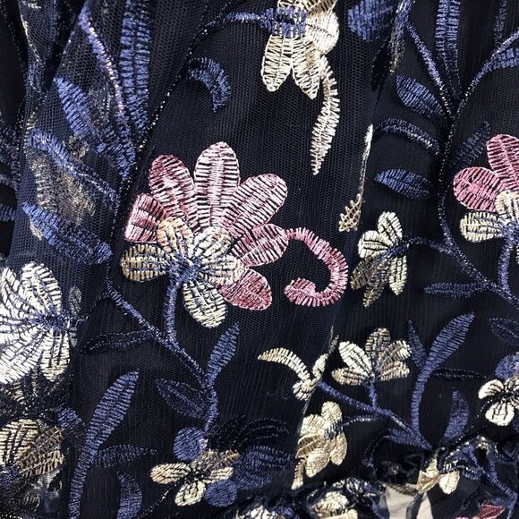 Cupcakes & Cashmere Navy Floral Mini Dress Sz 6 NWT - Picture 4 of 7